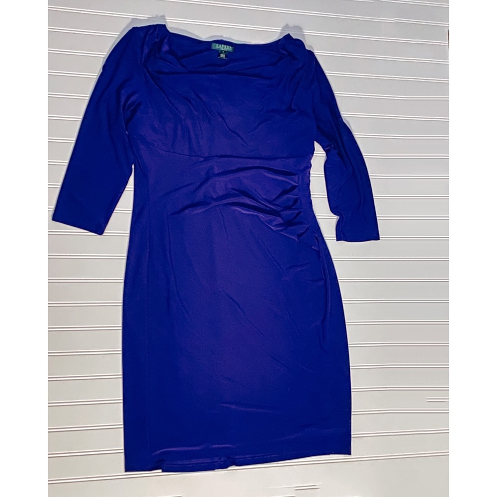 Lauren royal blue ruched dress | size 16